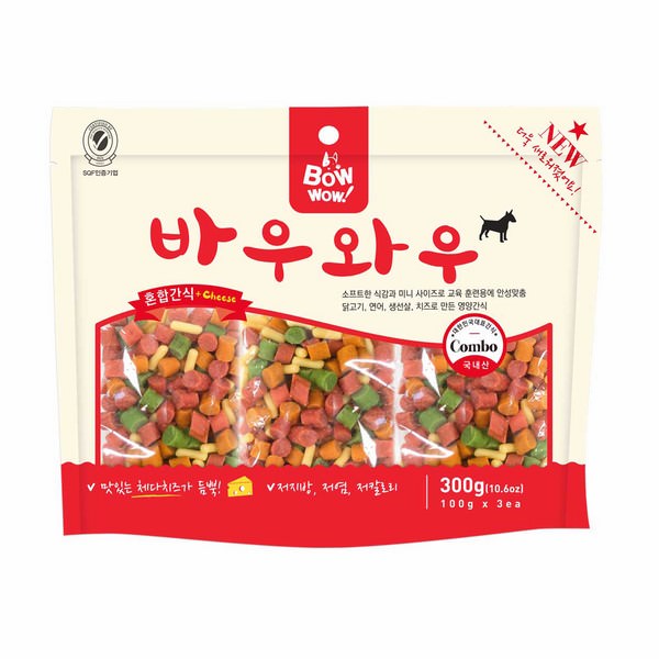 Snack Hỗn Hợp Cho Chó Bow Wow 300g