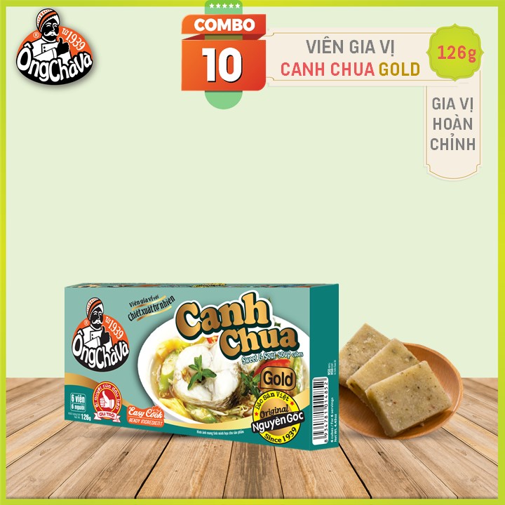 Combo 10 Hộp Viên Gia Vị Canh Chua Gold Ông Chà Và