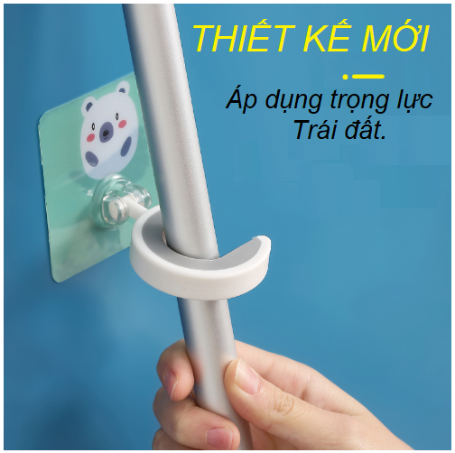 1 Móc treo cây lau nhà dán tường TCVip, móc dán tường treo chổi kẹp giữ cây lau nhà siêu bền