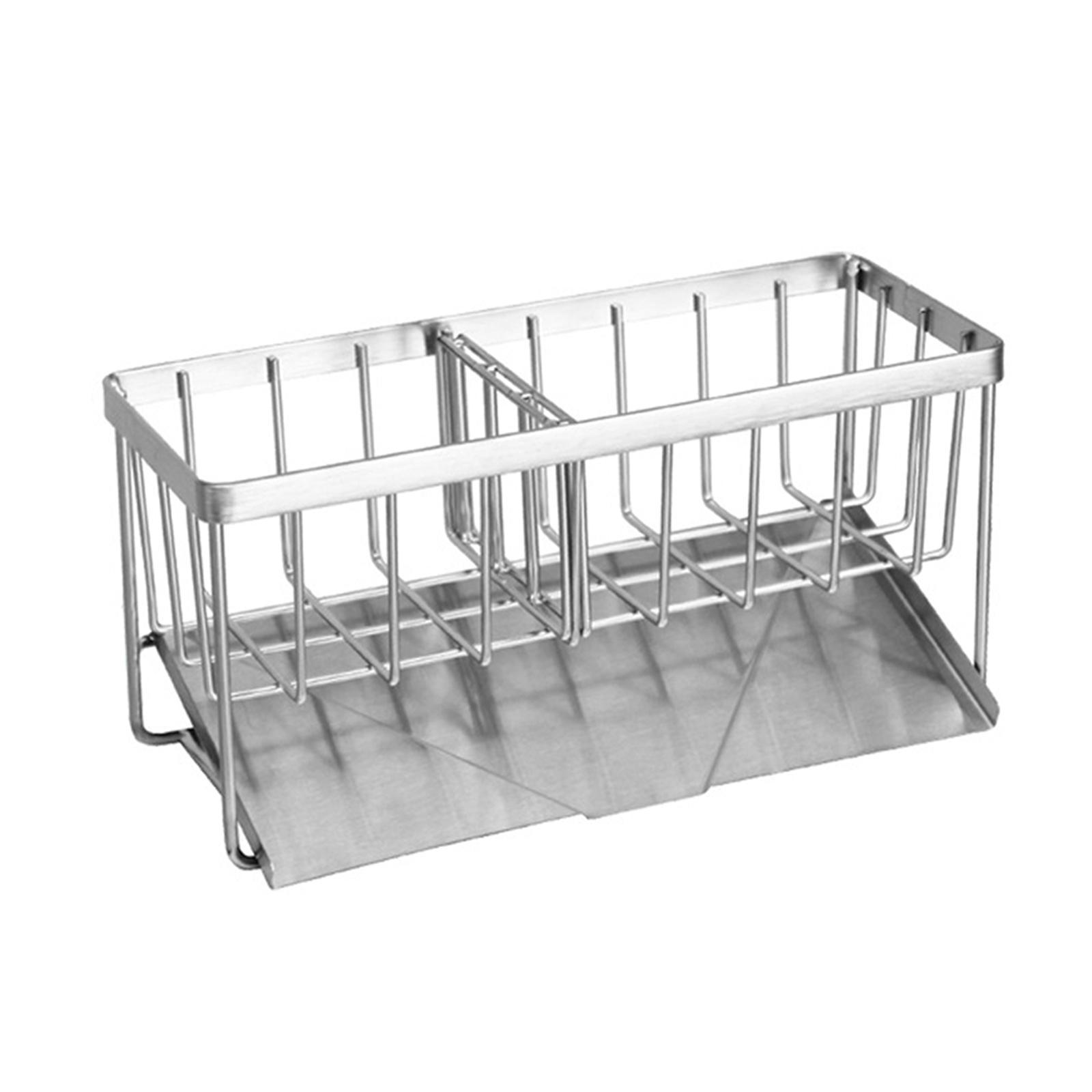Sponge Holder Kitchen Sink Caddy Organizer,Kitchen Soap Dispenser Caddy Organizer with Tray, Sink Rack for Holding Sponge and Towel