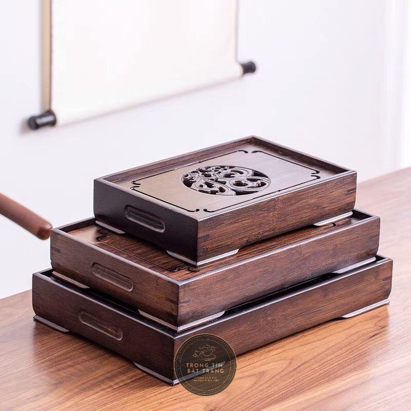 Khay Trà Tre Cao Cấp Chữ Nhật Lớn Kích Thước 36*25*6 KT 11.3