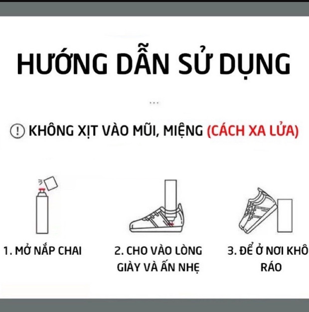 Chai Xịt Khử Mùi Giày Vị Đào Ô Long - Khử Mùi Hôi Giày, Hôi Chân, Mùi Tất, Tủ Giày Lâu Năm Bằng Tinh Chất NaNo Bạc