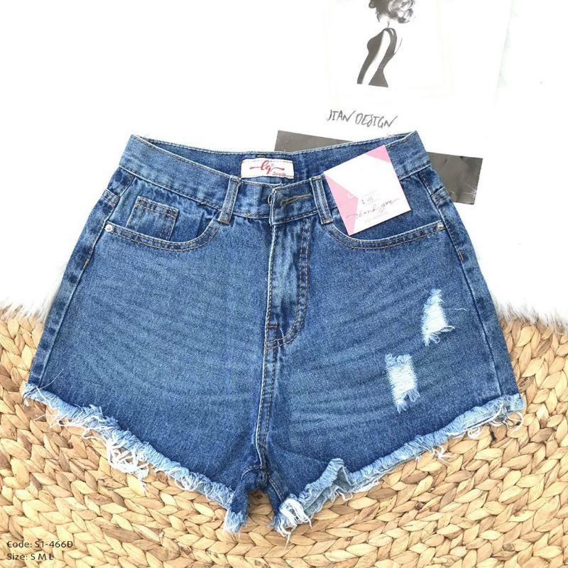 Quần short jean nữ lưng cao King168 , quần short nữ cao cấp QS19