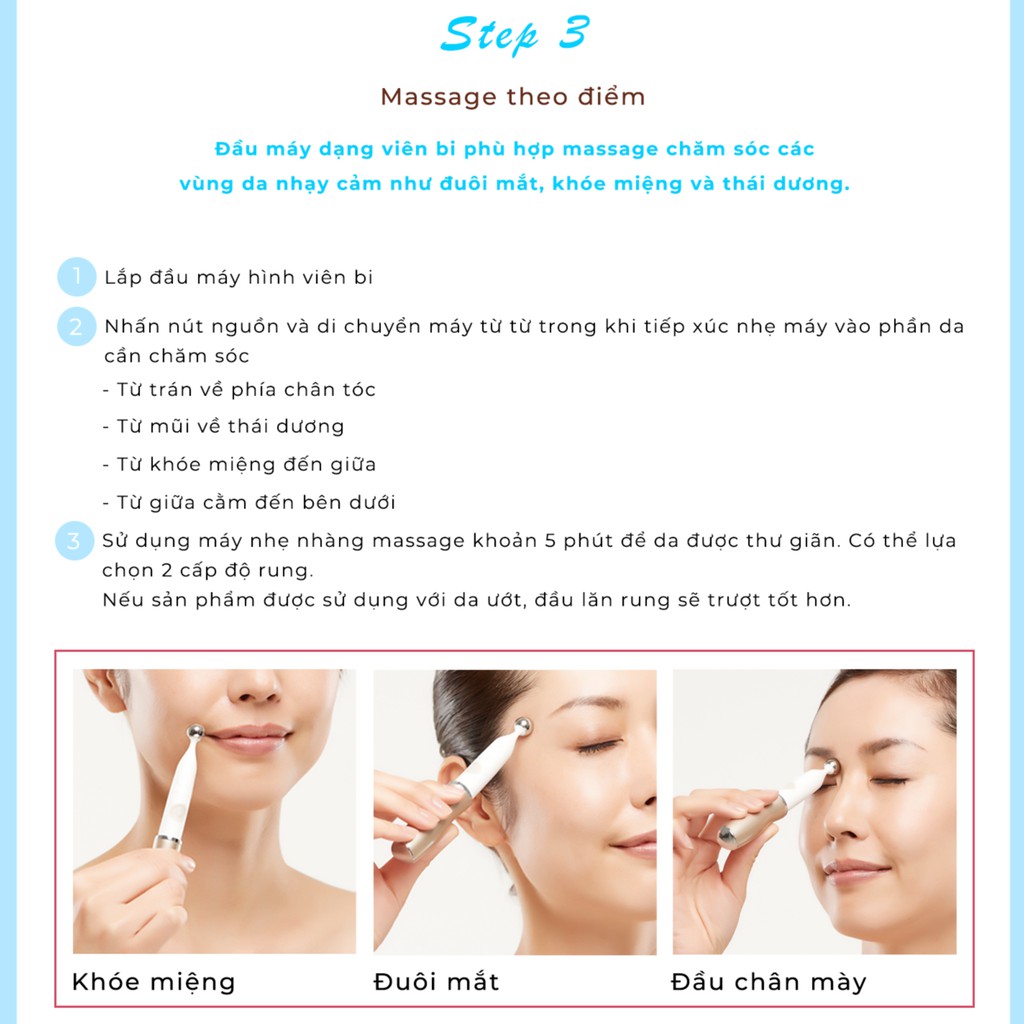 Máy Rửa Mặt Massage 3-trong-1 Shine Nhật Bản