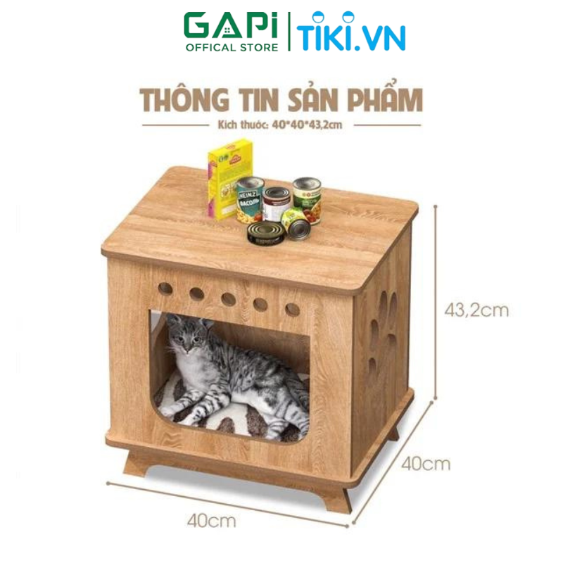 Nhà dành cho các boss yêu GAPI PET, nhà mèo xinh xắn, thông minh cho các bé nghỉ ngơi GP205