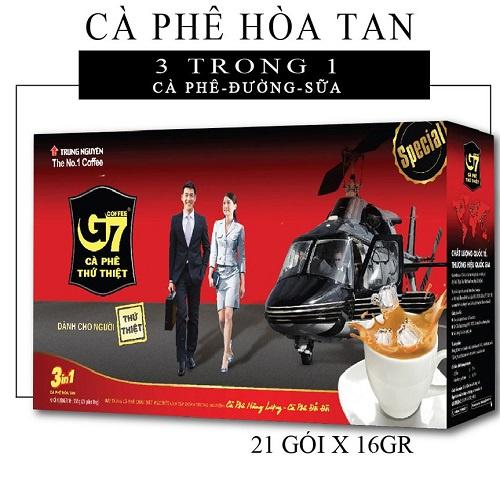 Combo 2 Hộp Cà Phê Sữa Hòa Tan G7 3in1 - Hộp 21 gói - Trung Nguyên Legend (Gu vừa, béo, thơm, vị đậm)