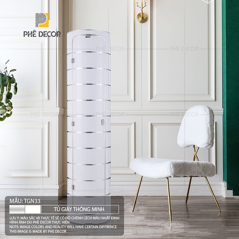 TỦ GIÀY KHỬ MÙI, KHỬ TRÙNG BẰNG OZONE - TGN33 - Có gương 12 tầng