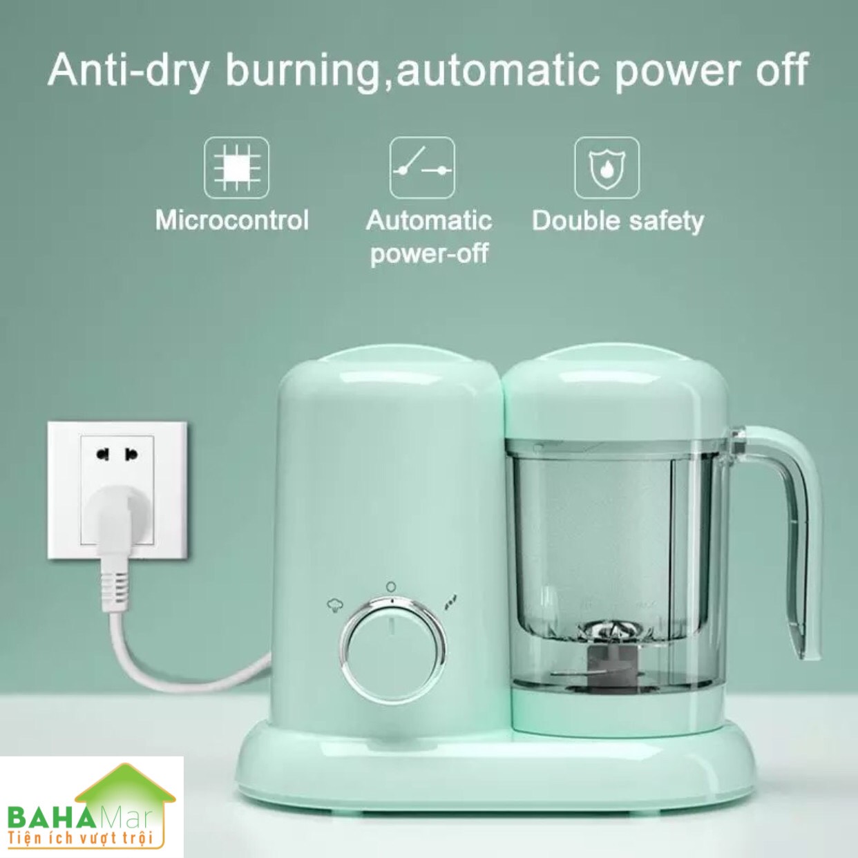 MÁY ĐA NĂNG NẤU THỨC ĂN DẶM CHO BÉ "BAHAMAR" làm thức ăn dặm cho bé nhanh và thuận tiện, sạch sẽ và chuyên biệt