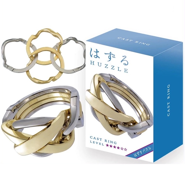 Đồ chơi trí tuệ_Thử thách trí não_The Ring (V1) - Hanayama Puzzle_Hack não_IQ Toys_Giải đố_Giải mã sắt Nhật Bản