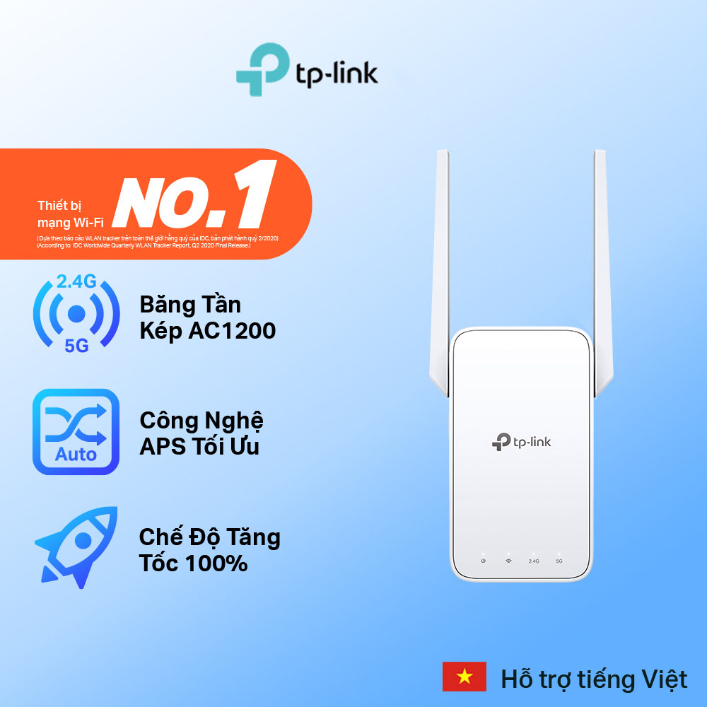 Bộ Mở Rộng Sóng Wifi Mesh TP-Link RE315 Chuẩn AC 1200Mbps - Hàng Chính Hãng