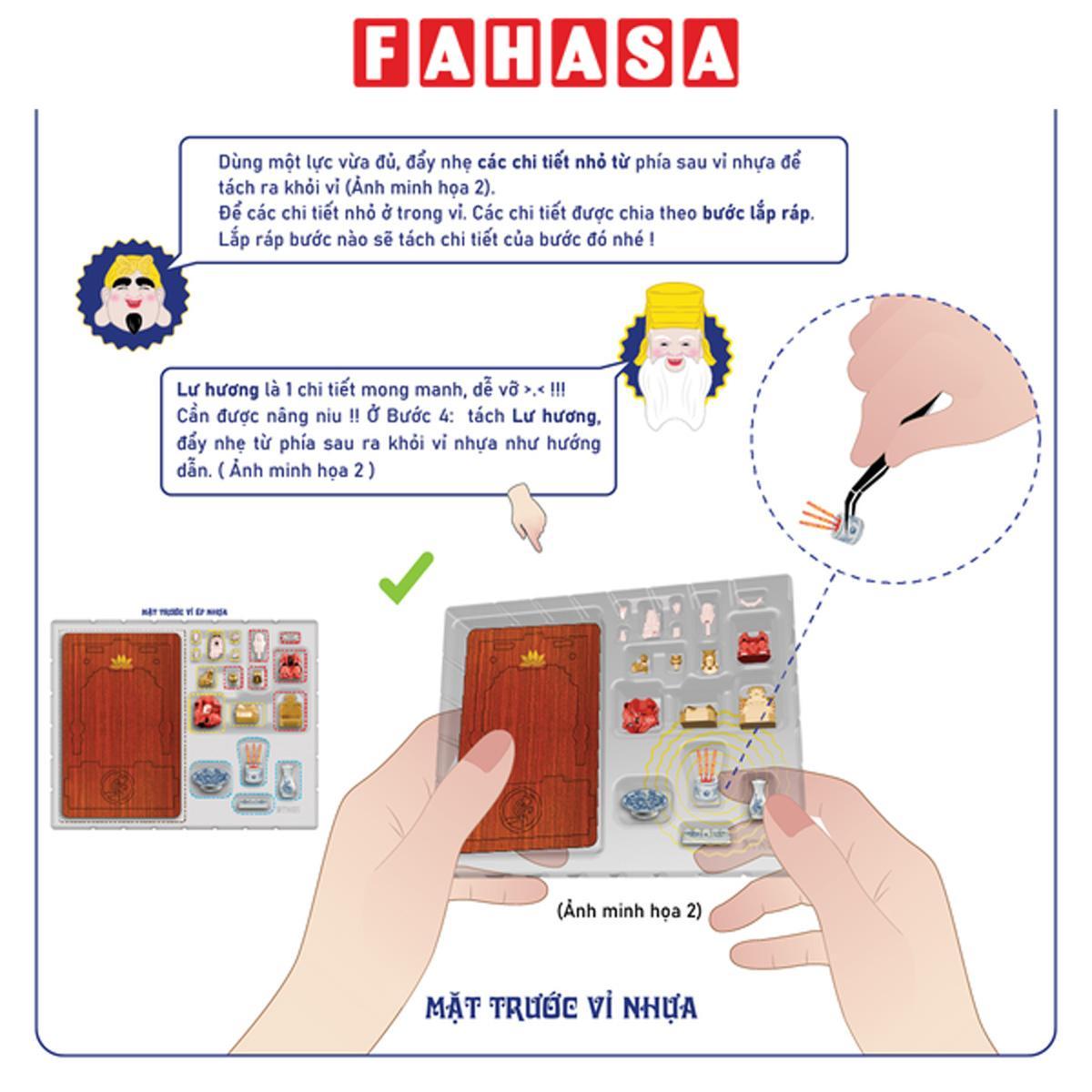 Mô Hình DIY - Bàn Thờ Thần Tài Thổ Địa - Song Long Chầu Nguyệt - Manihum BTN-01