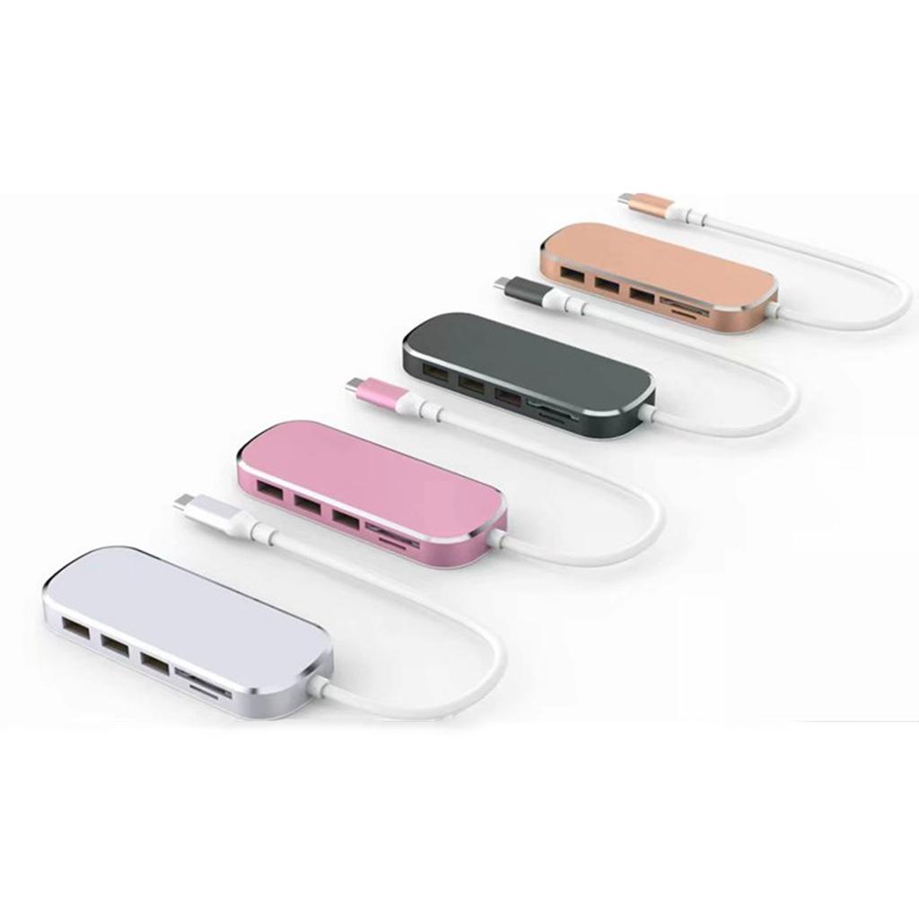 USB C Adapter 3.1 , 4K , USB Micro TF Ports, 3 USB 3.0 Ports,