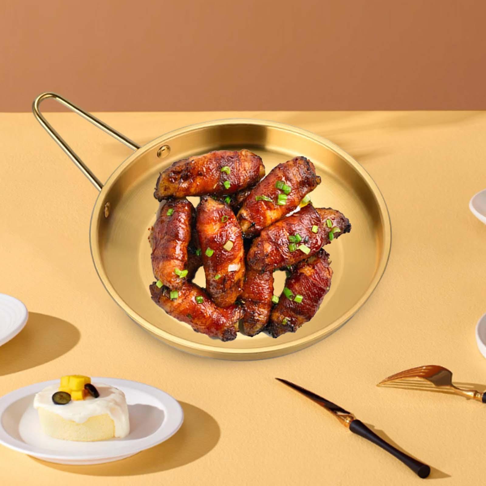 Stainless Steel Serving Tray Serving Plate Tableware Portable Multipurpose Cake Tray for Restaurant Table Outdoor
