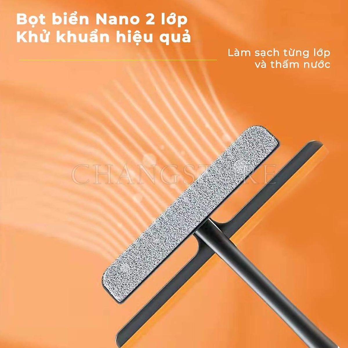 Cây lau kính thông minh cầm tay đa năng, chổi lau kính ô tô gạt nước xoay 360 độ linh hoạt, dụng cụ - Loại tốt