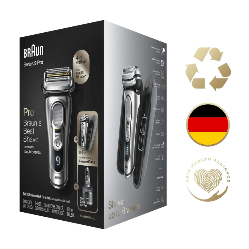 Máy cạo râu Braun Series 9 Pro 9477cc Made in Germany Hàng Chính hãng