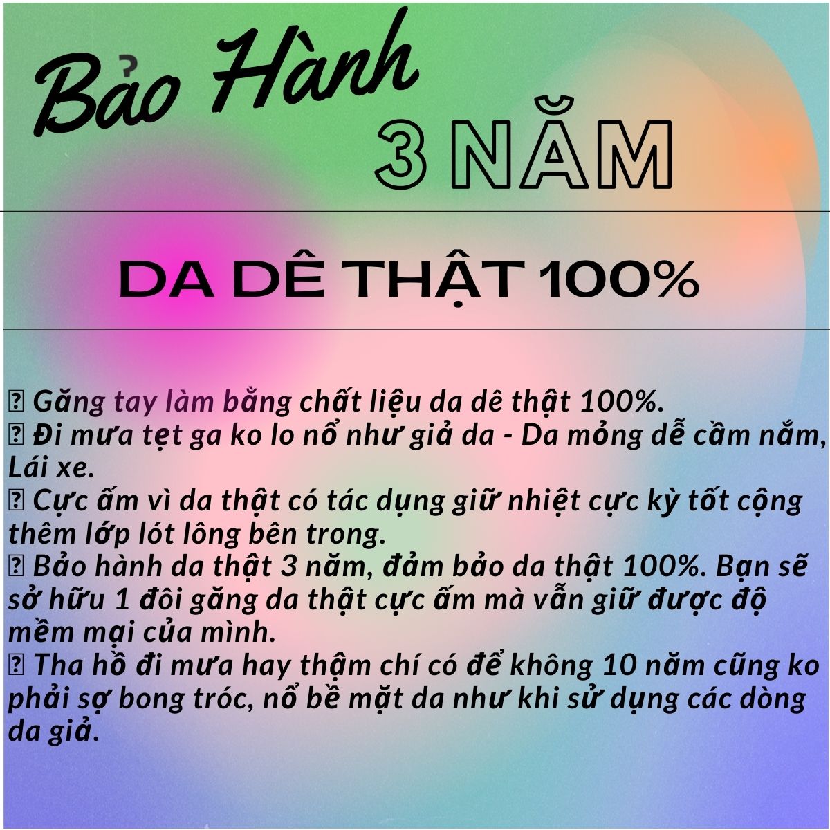 BST Găng Tay Da Dê Nam Màu Đen  - Không Bong Nổ  - Đi Mưa Thoải Mái, Dễ Lái Xe - Kiểu Dáng Thời Trang, Nam Tính