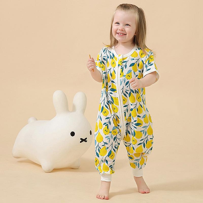Túi Ngủ Cho Bé Dây Kéo Ngủ Bao Cho Trẻ Em Bộ Đồ Ngủ Jumpsuit Cotton Chia Chân Đồ Ngủ Hoạt Hình Trẻ Tập Đi Trẻ Em Slaapzak
