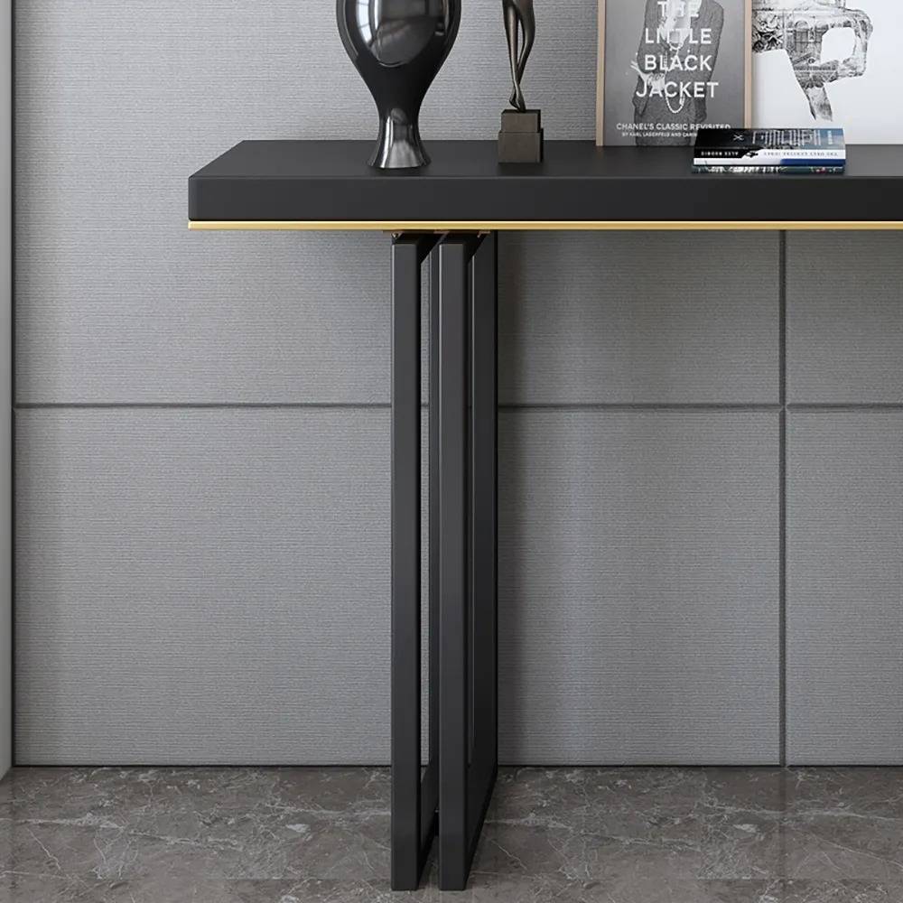 Bàn console trang trí phòng khách hiện đại IBIE AK042 khung sắt sơn tĩnh điện, mặt gỗ dầy, tùy chọn màu sắc