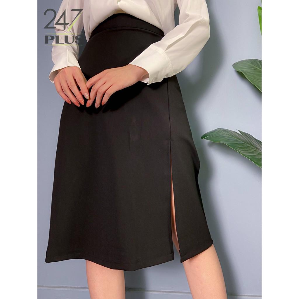 Chân Váy Midi Skirt Xẻ Tà