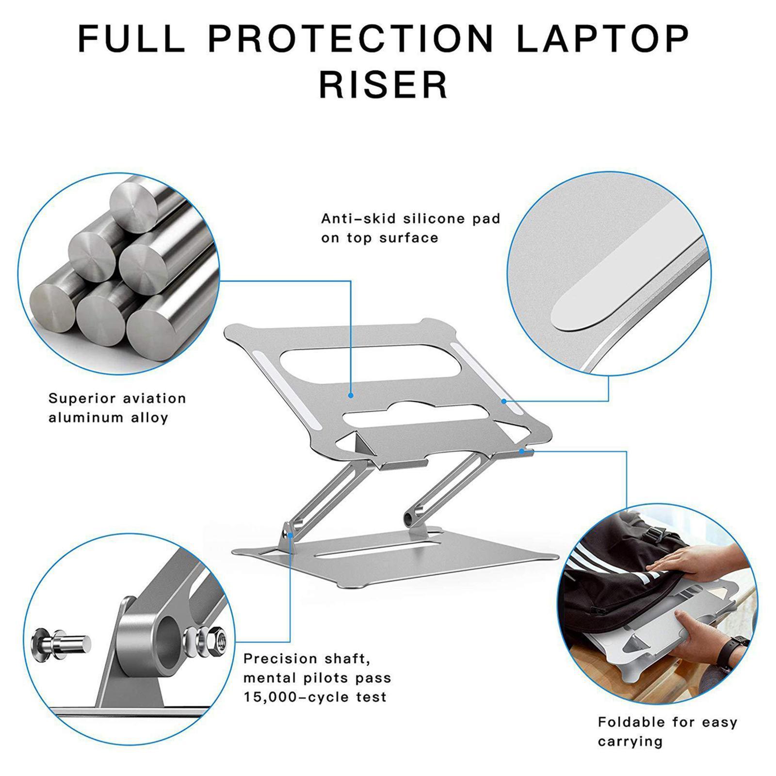 Desk Laptop Stand Adjustable Foldable Aluminum Tablet Notebook Riser
