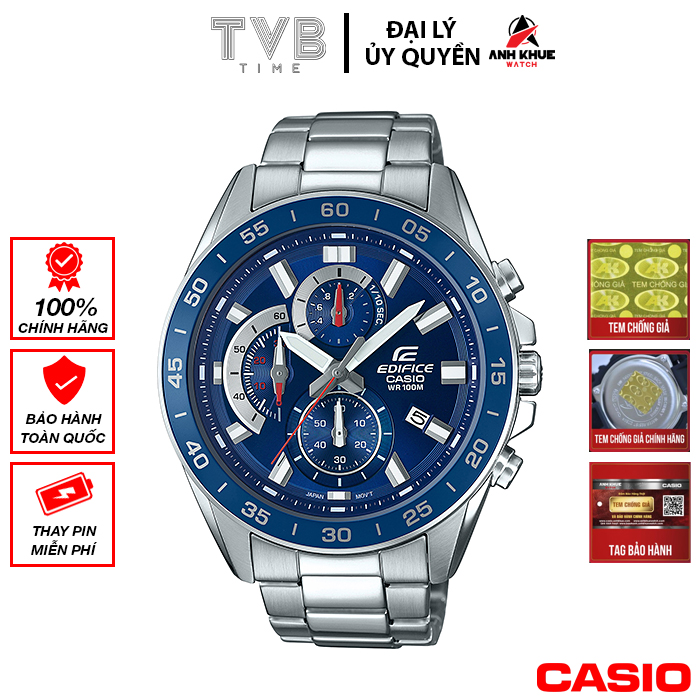 Đồng hồ nam dây kim loại Casio Edifice chính hãng EFV-550D-2AVUDF (47mm)
