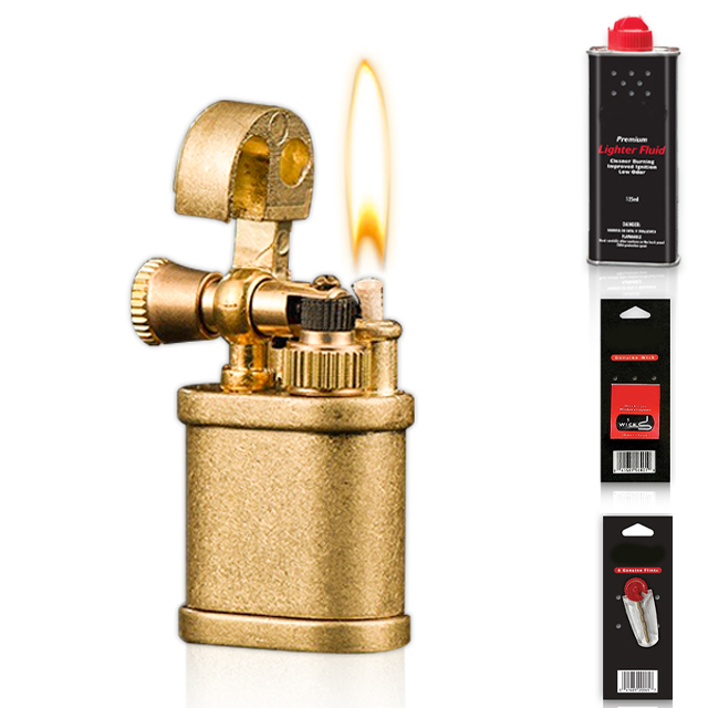 Hộp Qụet Bật Lửa Xăng Mini Đẹp Độc Lạ HY703 Thiết Kế Nhỏ Gọn Tiện Lợi + Tặng Xăng Bấc Đá Chuyên Dụng Dùng Cho Bật Lửa