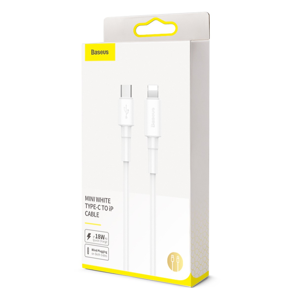 Dây cáp sạc nhanh 18W USB Type-C to Lightning hiệu Baseus Mini White cho iPhone / iPad (Hỗ trợ sạc nhanh PD 3.0, trang bị chip sạc thông minh, tốc độ truyền tải dữ liệu tốc độ cao 480Mbps) - Hàng nhập khẩu