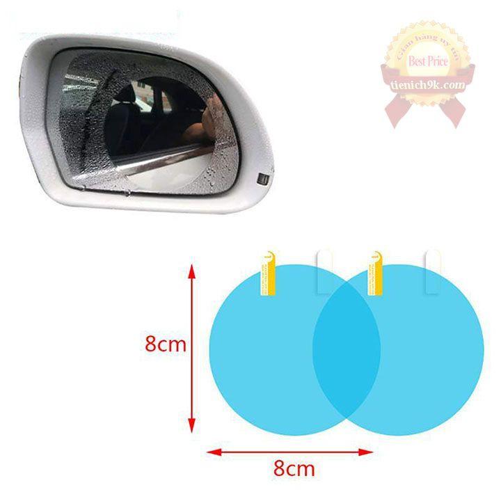 Miếng chống nước dán gương chiếu hậu xe hơi ô tô – Bộ 2 tấm công nghệ nano