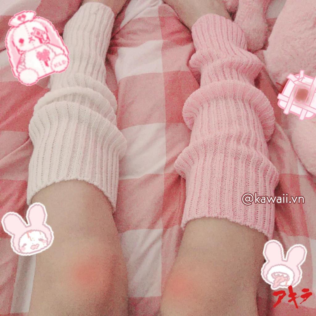 Long knit SOCKs - Vớ dài đến đầu gối phong cách Nhật Bản