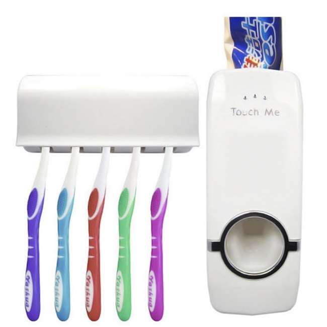 DỤNG CỤ LẤY KEM ĐÁNH RĂNG TỰ ĐỘNG KÈM GIÁ ĐỂ BÀN CHẢI ĐÁNH RĂNG Touch me