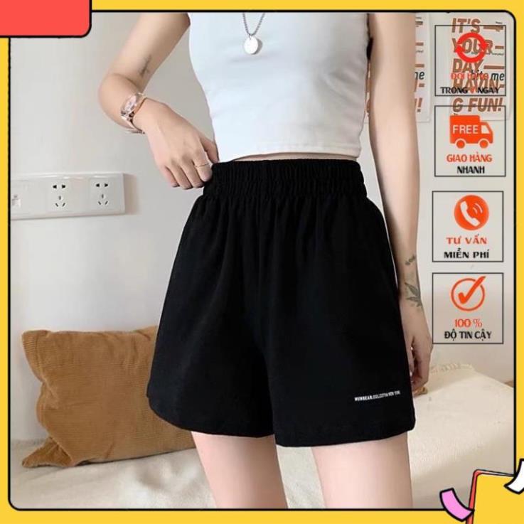 Quần short unisex_quần short đũi chun thêu siêu Hot