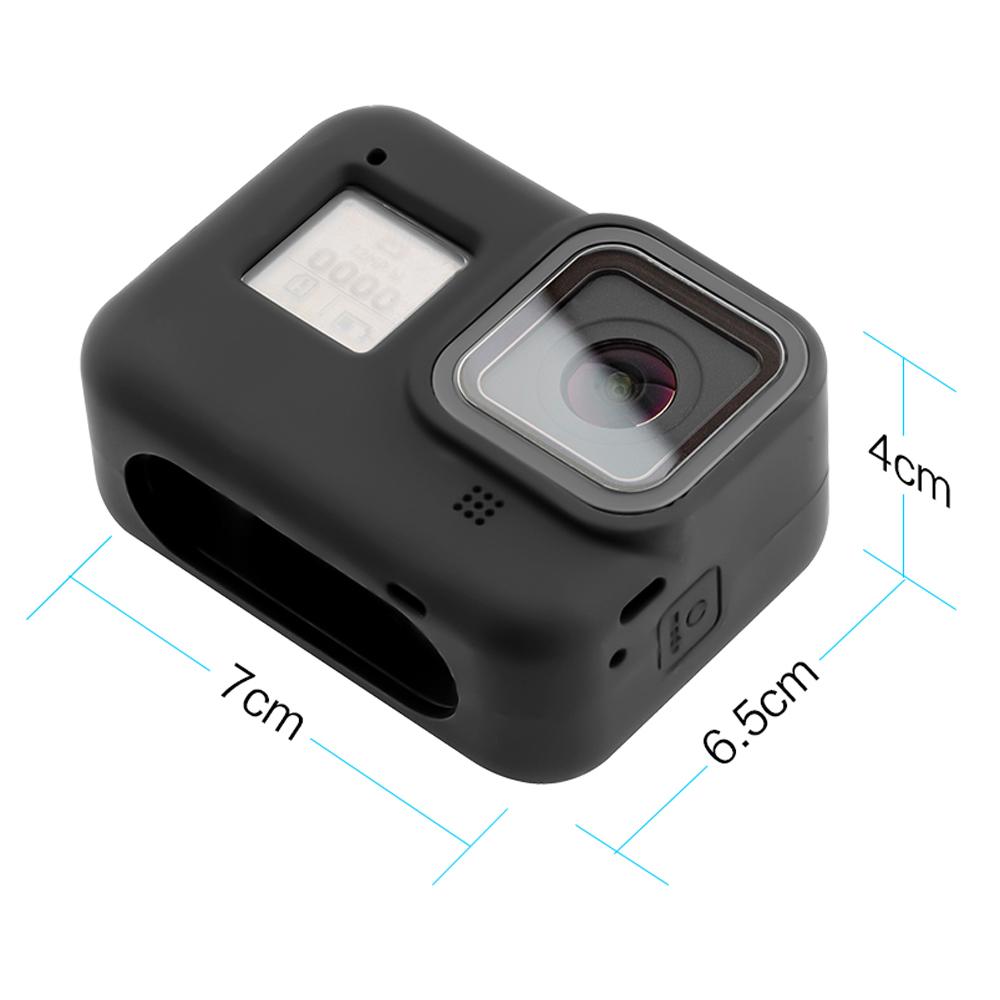 Vỏ silicone cho GoPro Hero 8 Vỏ silicone bảo vệ Túi che phủ cho GoPro Hero 8 Phụ kiện camera hành động đen