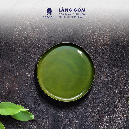 Đĩa méo - Men mát - Gốm sứ Bát Tràng - langgom.vn