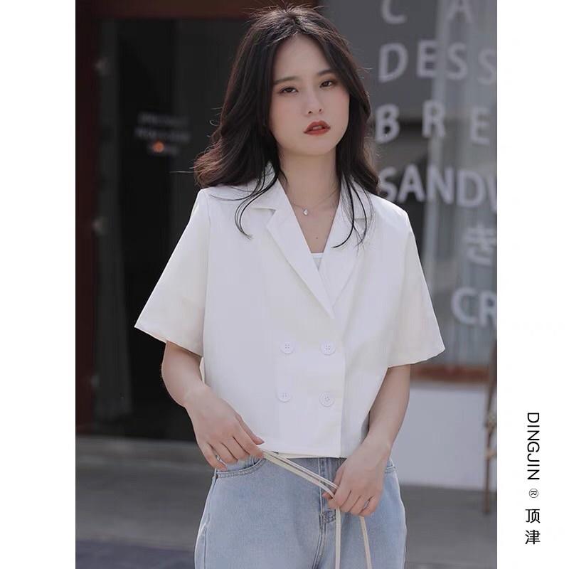 Áo blazer dáng lửng 2 hàng cúc B-A-M STORE