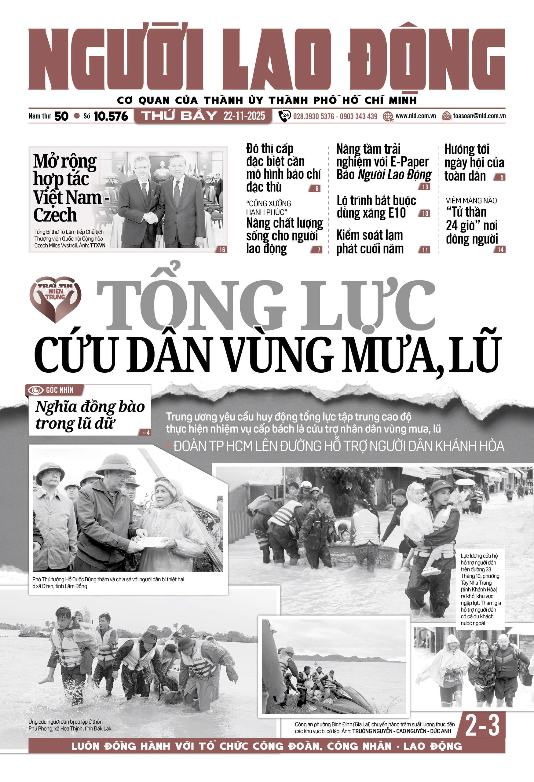 Nhật báo Người Lao Động từ ngày 17-11-2025 đến 23-11-2025