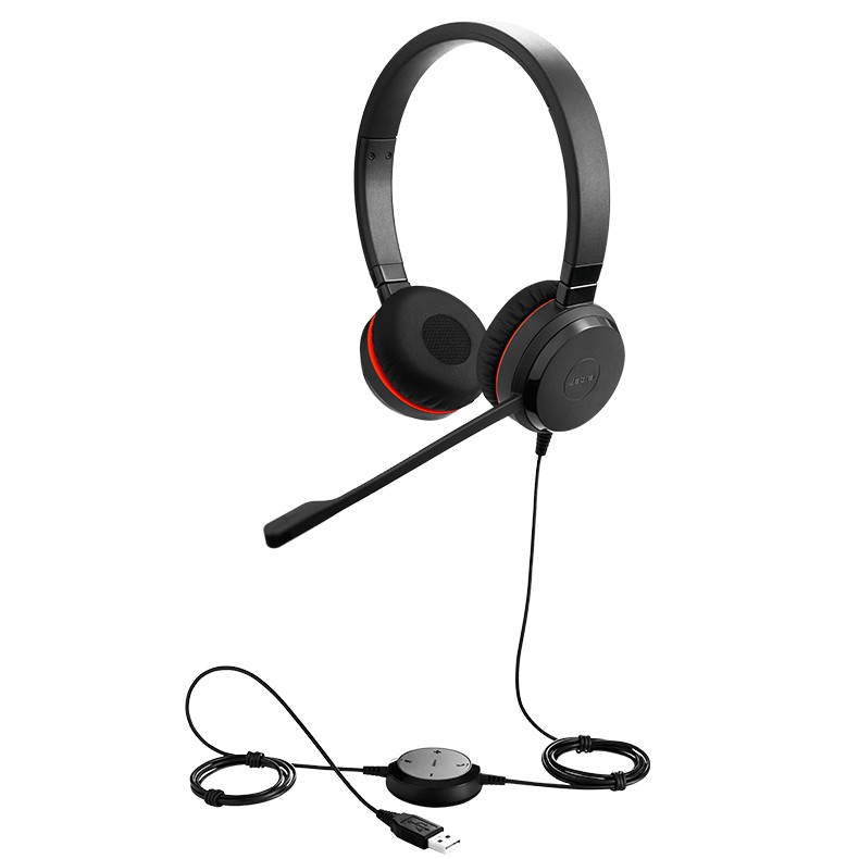 Tai nghe Jabra Evolve 30 II MS Stereo chuẩn USB, 2 tai Hàng Chính Hãng