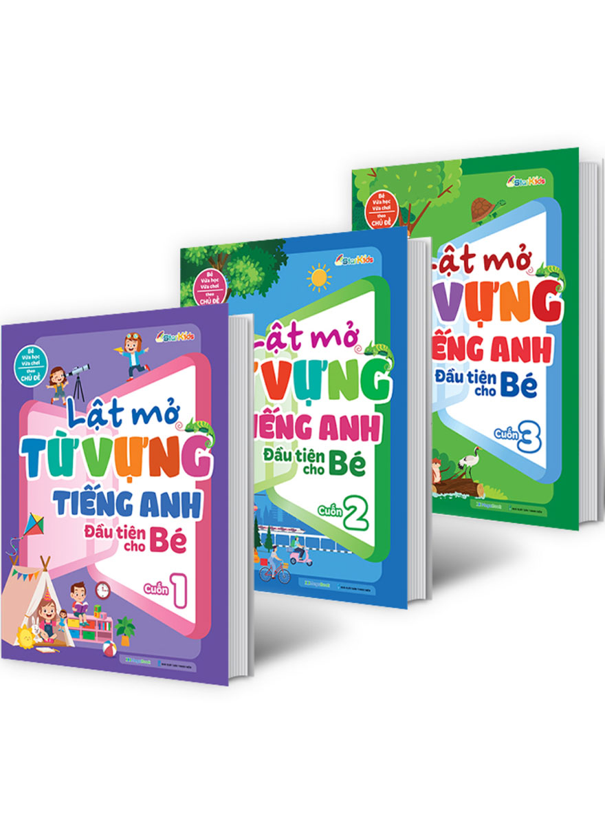 Combo Lật Mở Từ Vựng Tiếng Anh Đầu Tiên Cho Bé (Bộ 3 Cuốn)