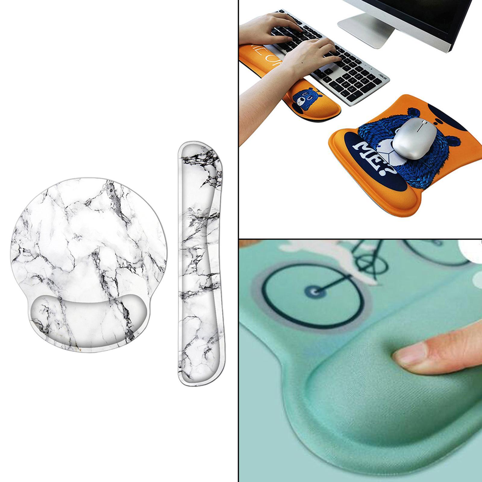 Ergonomic Mouse Pad with Wrist Rest, Non- Rubber Base, Wrist Rest, for Home, Office, Travel Relieve