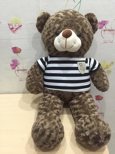 Gấu bông teddy khổ 1m màu khói