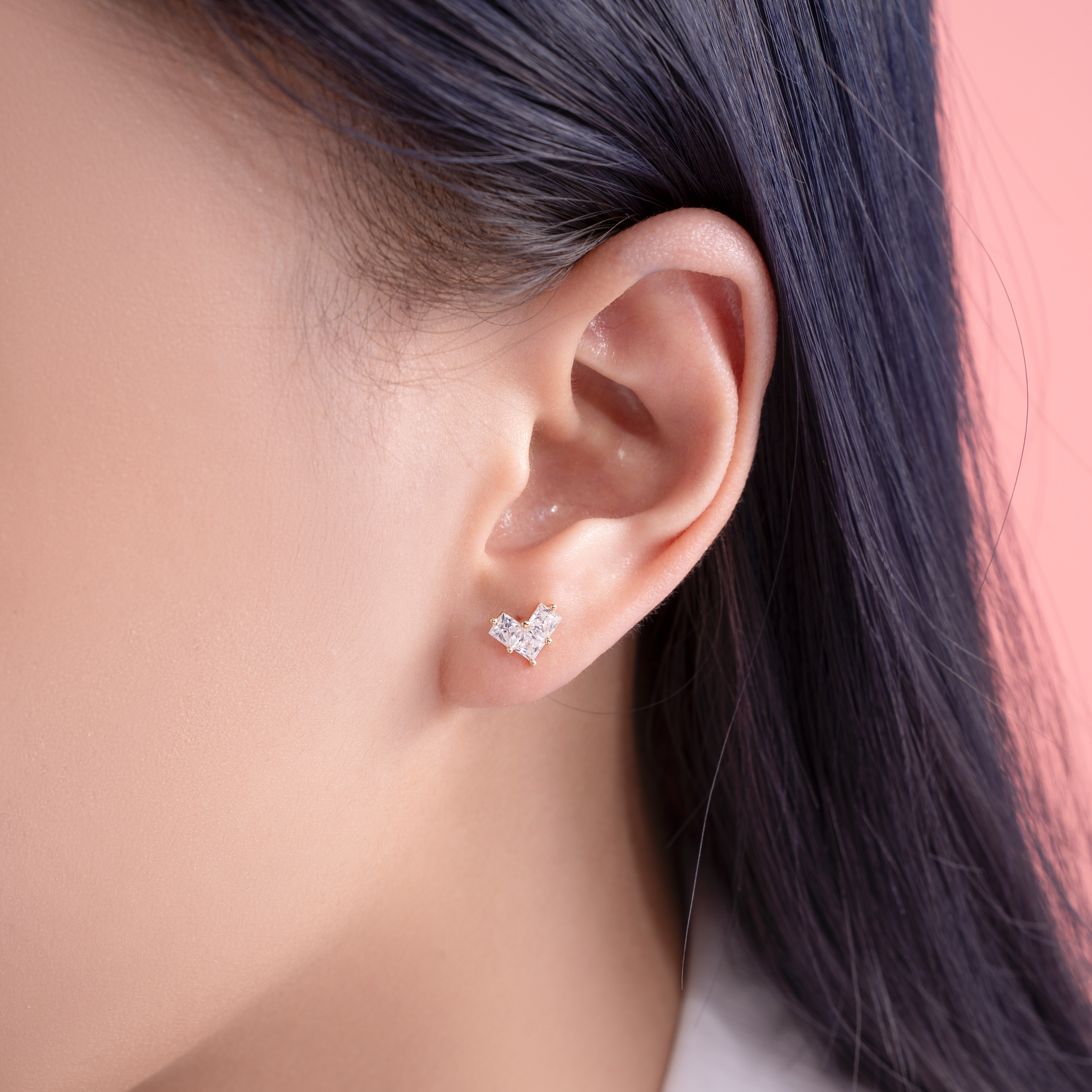 Bông Tai Nữ Vàng 14K BTAM76 Huy Thanh Jewelry