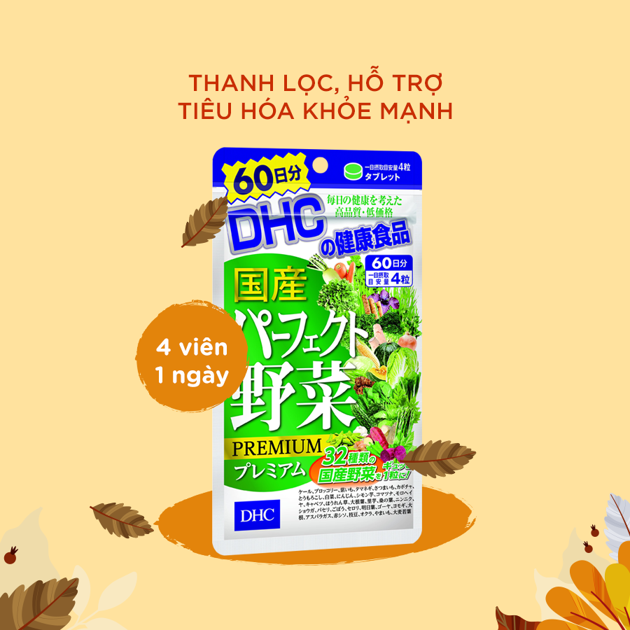 Viên Uống Rau Củ Giảm Nóng Trong Mụn Nhọt, Hỗ Trợ Tiêu Hóa Và Giúp Da Sáng Mịn Premium