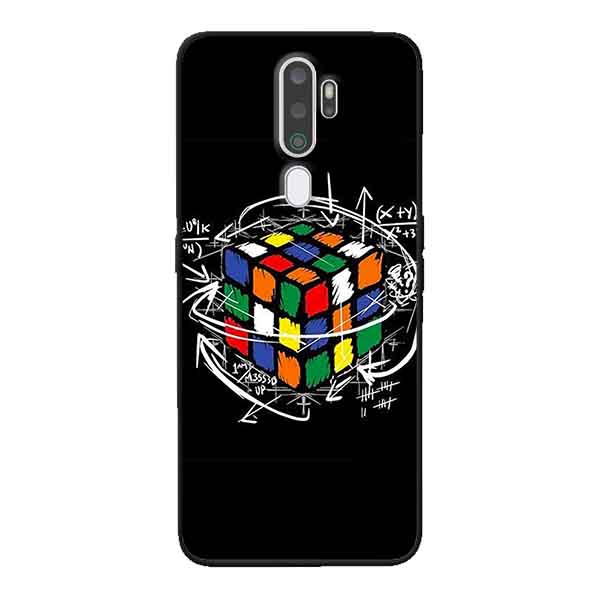 Ốp Lưng in cho Oppo A9 2020 Mẫu Rubik Toán Học - Hàng Chính Hãng