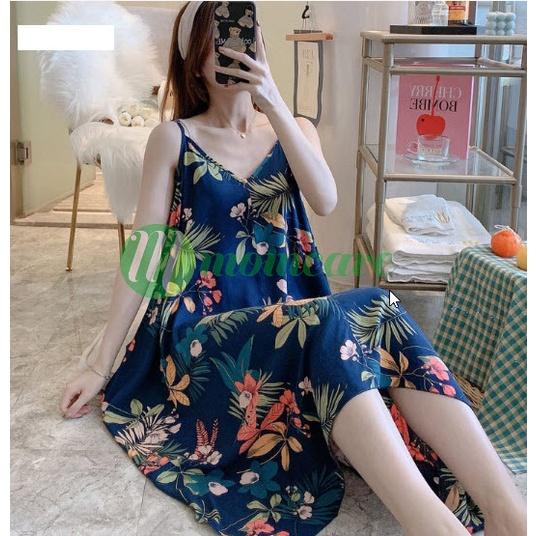Váy lanh, váy ngủ mềm mát hoạ tiết trẻ trung, thời trang