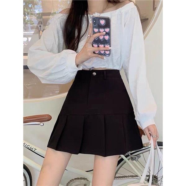 Chân váy xếp ly bản to hot trend chất vải tuyết mưa mềm mại tôn dáng chuẩn form