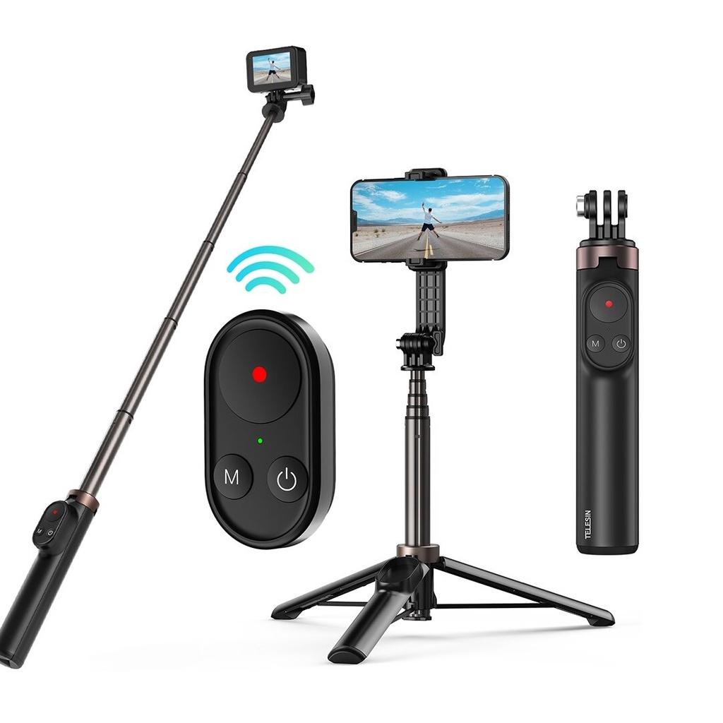 GẬY CHỤP HÌNH TÍCH HỢP REMOTE DÀNH CHO GOPRO VÀ ĐIỆN THOẠI TELESIN - HÀNG NHẬP KHẨU