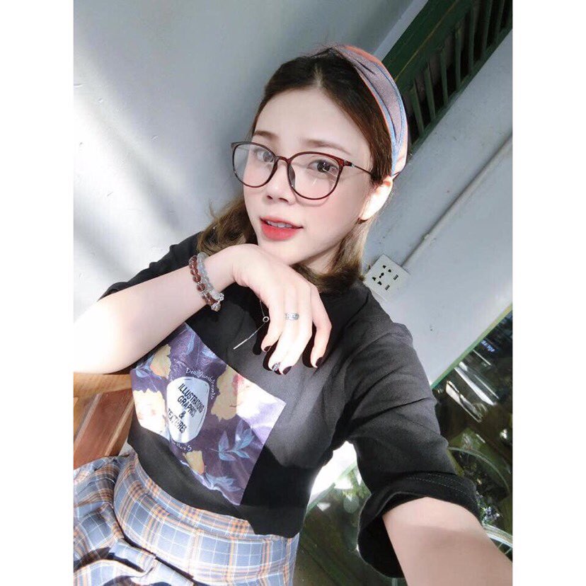 Gọng Kính xinh, Gọng Kính cận, Kính giả cận Mắt bầu ultem kim loại tăm + tặng Tuavit Kính xinh mini đa năng