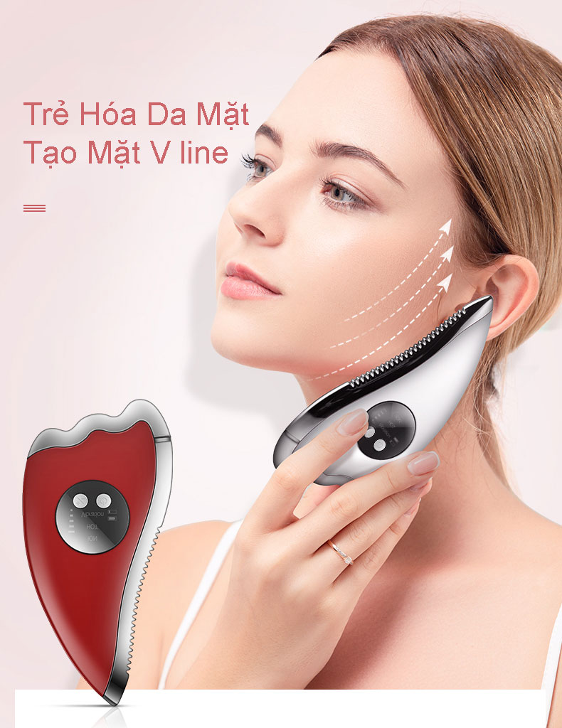 Máy Nâng Cơ Mặt V line K-SKIN Giúp Trẻ Hóa Da Mặt Bằng Điện Siêu Âm EMS, Giúp Giảm Nếp Nhăn Trên Mặt Nâng Cơ Mặt 3D - Hàng Chính Hãng