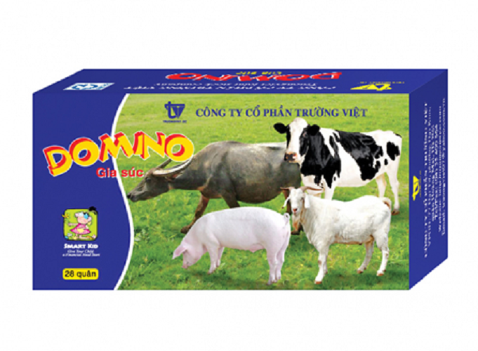 Domino gia súc bằng giấy, Board game chơi mà học cho trẻ, giáo cụ mầm non