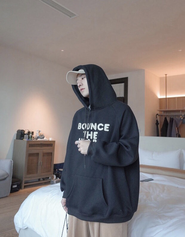 Áo khoác nỉ bông cotton dày mịn - hoodie form rộng unisex Bounce - 2N Unisex