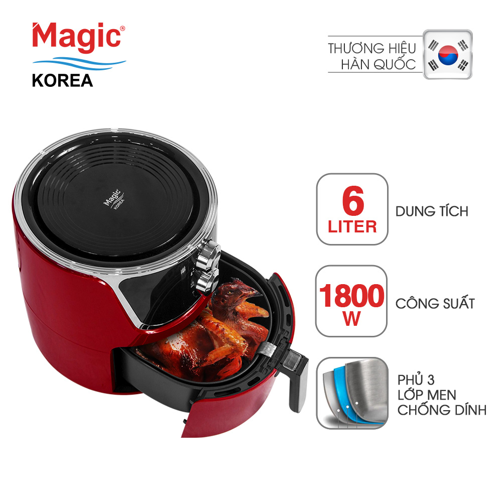 Nồi Chiên Không Dầu Magic A-801 (6.0 Lít) - Hàng Chính Hãng